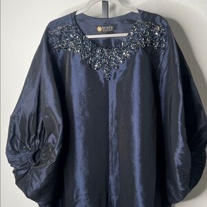 Navy Blue Boujee African Bubu Dress/Kaftan